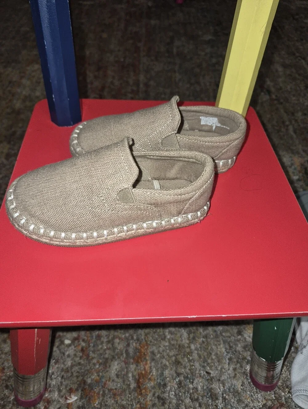 Gymboree Toddler Tan Canvas Slip-On Moccasins